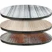 Oak Street FT42R-WW Round 42" Engineered Wood Fortress Table Top, Whitewash Stain, 1-1/8" Thick, 2" Steel Edge 1 image