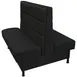 Oak Street LIS-7242-DBL 72" Double Channel Back Booth, Upholstered, 42" Height, Black Steel Legs 1 image