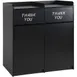 Oak Street M8530 Trash Receptacle, 44" X 25-1/8" X 44"H, 3-3/4" Backsplash 1 image