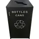 Oak Street M8540-BLK Recycling Unit, Bottles & Cans 1 image