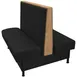 Oak Street MAR-4842-DBL 48" Double Plain Back Booth, Upholstered Back & Seat, Oak Wood Top, Black Vinyl Toe Kick 1 image