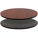 Oak Street MB60R 60" Round Reversible Melamine Table Top, 1" Thick, Black Rubber T-Mold Edge 1 image