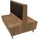 Oak Street MG-4840-DBL 48" Double Plain Back Booth, Upholstered Back, Laminated Seat, 40" Height 1 image