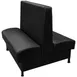 Oak Street MOR-4842-DBL 48"L Double Plain Back Booth, Upholstered Seat & Back, 42"H, Black Steel Leg 1 image