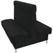 Oak Street MRGO-4842-DBL 48" Double Plain Back Booth, Upholstered with Headroll, Brushed Aluminum Legs, 42"H 1 image
