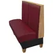Oak Street NEW-6042-SGL 60"L Single Newton Channel Back Booth, Upholstered Back, 42"H, Stained Oak Top 1 image