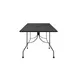 Oak Street OB2430-STD - 24" x 30" Rectangular Indoor/Outdoor Restaurant Patio Table, Black Finish, Rolled Steel Top, 2" Umbrella Hole, Steel Base 1 image
