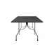 Oak Street OB3030-STD 30"x30" Square Standard Height Outdoor Restaurant Table, Rolled Steel Top, 2" Umbrella Hole, Black Steel Base 1 image