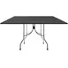 Oak Street OB3048-BAR 30" x 48" Rectangular Bar Height Outdoor Restaurant Table, Rolled Steel Top, 2" Umbrella Hole, Black Steel Base, Indoor/Outdoor 1 image