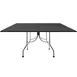 Oak Street OB3048-STD 30"x48" Rectangular Boardwalk Table, Indoor/Outdoor, Rolled Steel Top, 2" Umbrella Hole, Black Finish Steel Base 1 image
