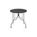 Oak Street OB30R-BAR 30" Round Bar Height Outdoor Restaurant Table, Rolled Steel Top, Black Finish, 2" Umbrella Hole, Steel Base 1 image