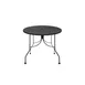 Oak Street OB30R-STD 30 Inch Round Outdoor Restaurant Table, Black Finish, Steel Top and Base, 2 Inch Umbrella Hole 1 image