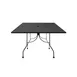 Oak Street OB3636-STD 36" x 36" Square Standard Height Indoor/Outdoor Restaurant Patio Table, Rolled Steel Top, 2" Umbrella Hole, Black Finish Steel Base 1 image