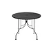 Oak Street OB36R-BAR 36 Inch Round Bar Height Outdoor Table, Rolled Steel Top, Black Finish, Steel Base, 2 Inch Umbrella Hole 1 image