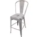 Oak Street OD-BM-0001-WHT Smokestack Bar Stool, Metal Back & Seat, Distressed White Finish, 1.2 mm Pressed Steel 1 image