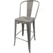 Oak Street OD-BM-820-PNT-XL XL Brewhouse Bar Stool, Metal Back & Seat, Armless, Silver Bullet Paint 1 image