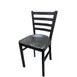 Oak Street OD-CM-234-MS Outdoor Dining Chair, Black Powder Coat, Metal Ladderback, Steel Frame 1 image