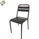 Oak Street OD-CM-6079 Outdoor Boardwalk Side Chair with Metal Ladder Back & Seat, Black 1 image