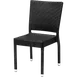 Oak Street OD-CM-RN Stacking Dining Chair, Indoor/Outdoor, Black Synthetic Wicker, 1.8mm Aluminum Frame 1 image