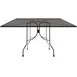Oak Street OD3048-BAR Diamondback Series 30" x 48" Rectangular Punched Steel Mesh Top Bar Height Outdoor Restaurant Table, Black Finish, Steel Base 1 image