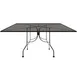Oak Street OD3048-STD Diamondback Series 30" x 48" Rectangular Punched Steel Mesh Top Standard Height Outdoor Restaurant Table with 2" Umbrella Hole and Black Steel Base 1 image