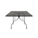 Oak Street OD3636-STD Diamondback Series 36" x 36" Square Punched Steel Mesh Top Standard Height Outdoor Restaurant Table with 2" Umbrella Hole and Black Steel Base 1 image