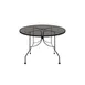 Oak Street OD36R-STD 36" Round Diamondback Series Outdoor Restaurant Table, Punched Steel Mesh Top, 2" Umbrella Hole, Black Finish Steel Base 1 image