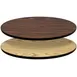 Oak Street OW60R 60" Round Reversible Melamine Table Top, 1" Thick, Extruded Brown Rubber T-Mold Edge 1 image