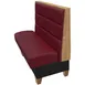 Oak Street PLO-6042-SGL 60" Single Palo Channel Back Booth, Upholstered Back, Stained Oak Top, 42" Height 1 image