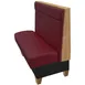 Oak Street QBY-4842-SGL 48" Single Plain Back Booth, Upholstered Back with Headroll, Stained Oak Top, 42" Height 1 image