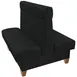 Oak Street REM-7242-DBL 72" Double Plain Back Booth, Upholstered Back with Headroll, 42" Height, Wood Stained Legs 1 image
