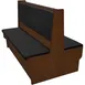 Oak Street SHEP-6042-DBL-VSUB 60" Double Plain Back Booth, Upholstered Back & Seat, Oak Wood Construction, 42"H 1 image