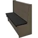 Oak Street SHEP-6042-SGL-VSWB 60" Single Plain Back Booth, Wood Back, Upholstered Seat, 42" Height 1 image