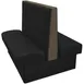 Oak Street SIMP-7242-DBL 72" Double Plain Back Booth, Upholstered Back & Seat, Stained Oak Top, 42"H 1 image