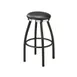 Oak Street SL1117 - Backless Bar Stool, Upholstered Button Top, Black Powder Coat Frame, Vinyl, Standard Size 1 image