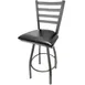 Oak Street SL135C1S-CCS Swivel Bar Stool, Ladder Back, 4° Import Slant, 16‑Gauge 1‑1/4” Steel Tubing 1 image