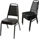 Oak Street SL2082-BLK Stacking Chair, Tapered Square Back with Hand Hold 1 image