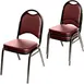 Oak Street SL2089-WINE Banquet Stacking Chair, Rounded Back with Hand Hold 1 image