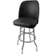 Oak Street SL2134-BLK Chrome Bar Stool, Black Vinyl Bucket Seat, Waterfall Front, 4° Slant, Footring, Glides 1 image