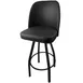 Oak Street SL2136-BLK Swivel Bar Stool – Upholstered Bucket Seat, Black Powder Coat, 4° Slant, Poly Glides 1 image
