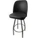 Oak Street SL2136-CCS-BLK Chrome Swivel Bar Stool, Bucket Seat, Waterfall Front, Black Vinyl, ClearCoat, Footring 1 image
