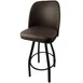 Oak Street SL2136-ESP Swivel Bar Stool, Espresso Bucket Seat, Waterfall Front, Black Powder Coat, 4° Swivel, Poly Glides 1 image