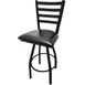 Oak Street SL2301S Swivel Bar Stool, Ladder Back, Powder‑Coated Frame, 1‑1/4" Steel Tubing, Ball Bearings 1 image