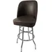 Oak Street SL3134-ESP Swivel Bar Stool – Espresso Vinyl Bucket Seat, 4-1/4" Cushion, Double Rung Chrome Frame 1 image