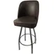 Oak Street SL3136-CCS-ESP Swivel Bar Stool, 4-1/4" Thick Upholstered Bucket Seat, Espresso Vinyl, Poly Glides 1 image