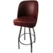 Oak Street SL3136-CCS-WINE Swivel Bar Stool, 4-1/4" Thick Upholstered Bucket Seat, Chrome, Poly Glides 1 image
