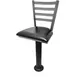 Oak Street SL6135C Swivel Bar Stool, Ladder Back Clear Coat, Black Powder Coat Pedestal, 51 Ball Bearings 1 image