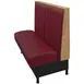 Oak Street SLA-3042-SGL 30" Single Channel Back Booth, Upholstered Back, Stained Oak Top, 42"H, Black Vinyl Base 1 image