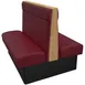 Oak Street VTR-7242-DBL 72" Double Plain Back Booth, Upholstered with Headroll, Stained Oak Top, 42"H 1 image