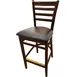 Oak Street WB101WA Bar Stool – Ladder Back, Walnut Finish, Beechwood Frame, Brass Footguard, Nylon Glides 1 image